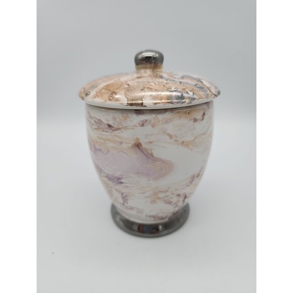 Steven Rhoades California Covered Dish Iridescent Swirled Pattern Vanity Dish - Picture 2 of 12